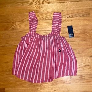 Red and white flowy Tank top